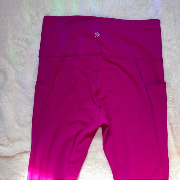 ATHLETA Salutation Stash Pocket II Tight Small Tall Exotic Fuchsia Pink Leggings - Picture 3 of 10